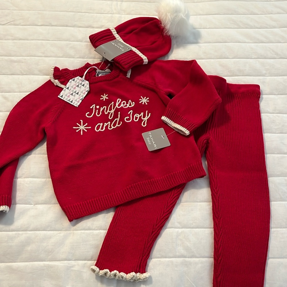 Tahari Baby Jingles and Joy Three Piece Outfit Size 18 Month NWT